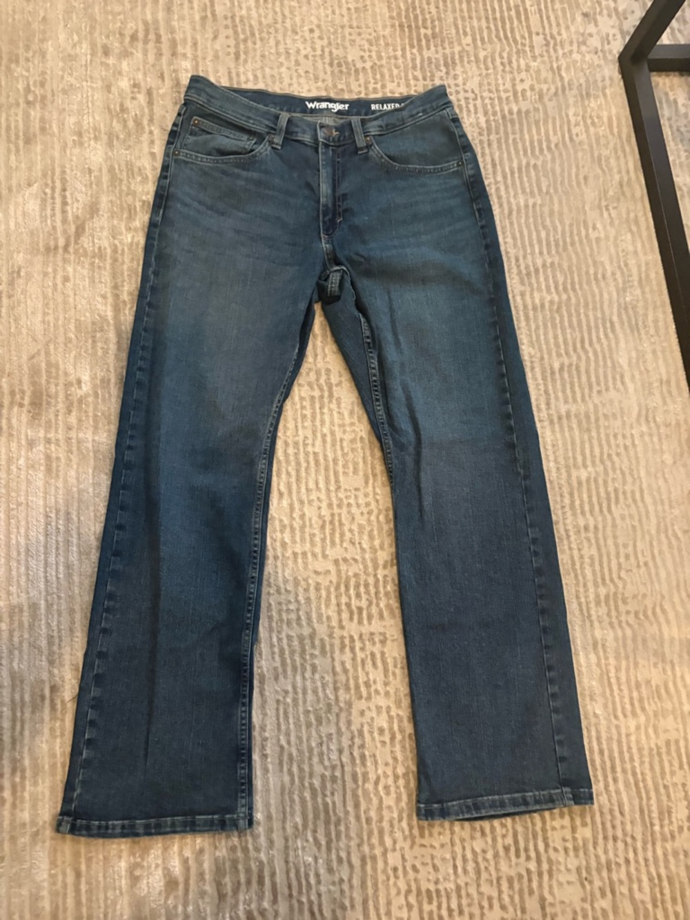 Wrangler Relaxed Boot Jeans in Dark Blue Denim